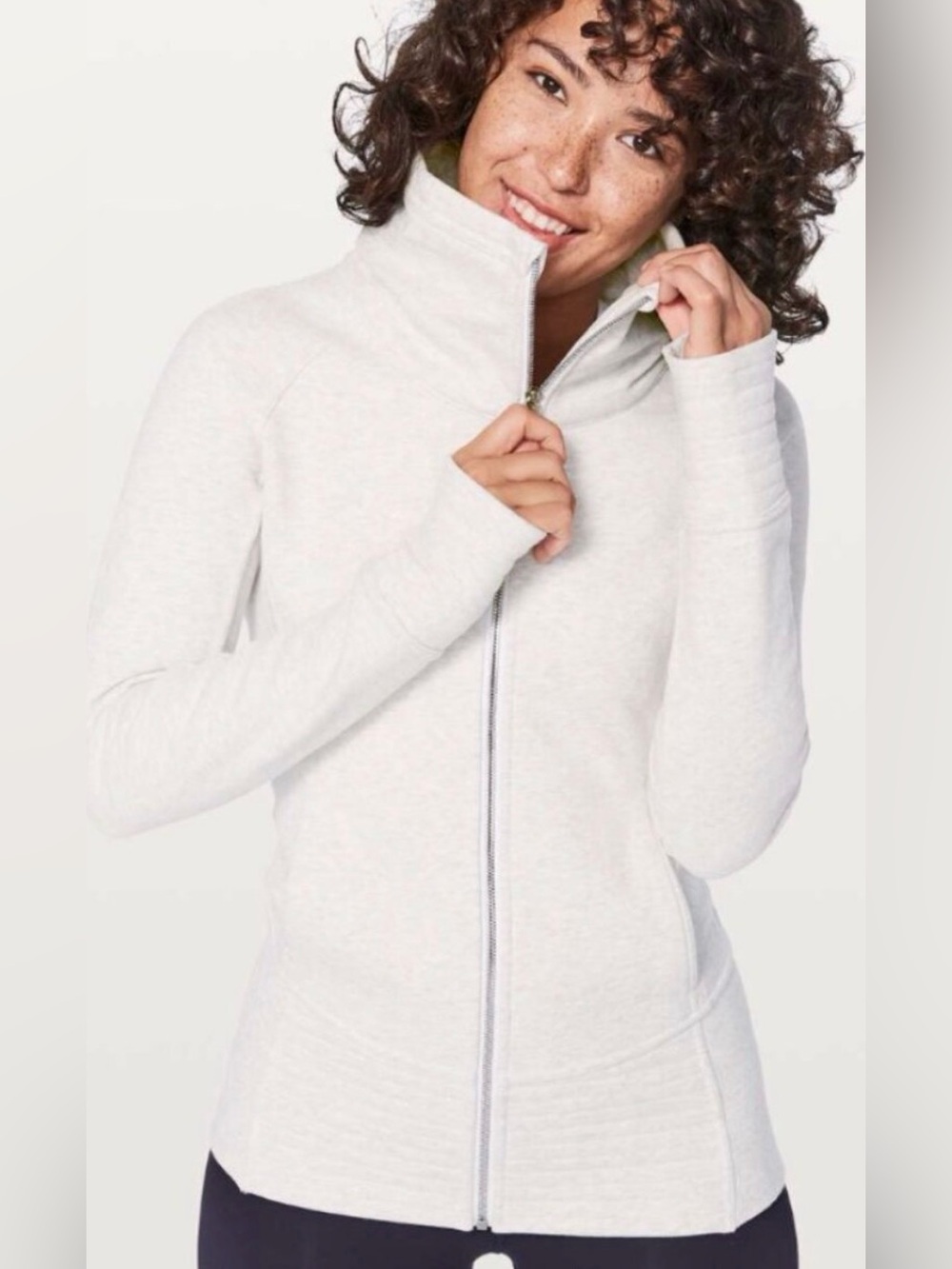 Lululemon Womens Radiant Jacket Light Heather Gray Full-Zip (size 6)